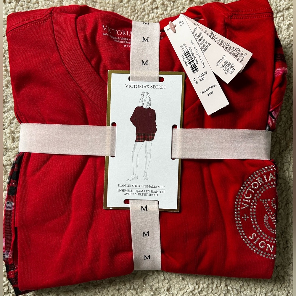 Victoria’s Secret Pajama Set - Plaid Shorts and Shirt